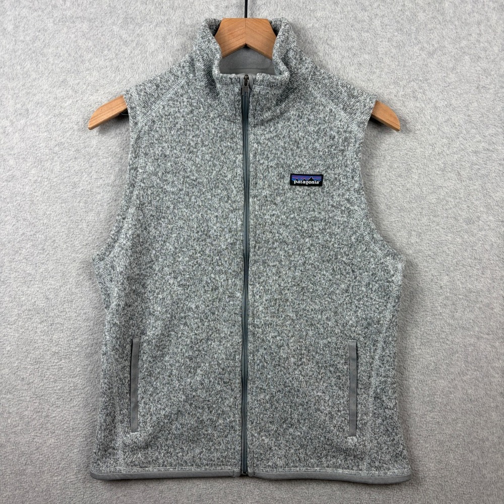 Patagonia Better Sweater Vest Womens Medium Heather Gray Full Zip Fleece